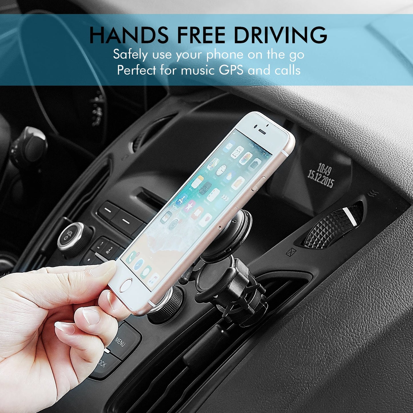 Air Vent Mount Phone Holder with Adjustable Switch Lock for Popsocket